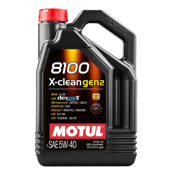 Motul 109762 8100 X-CLEAN GEN2 5W40 (5 Liter) – G2 Distribution